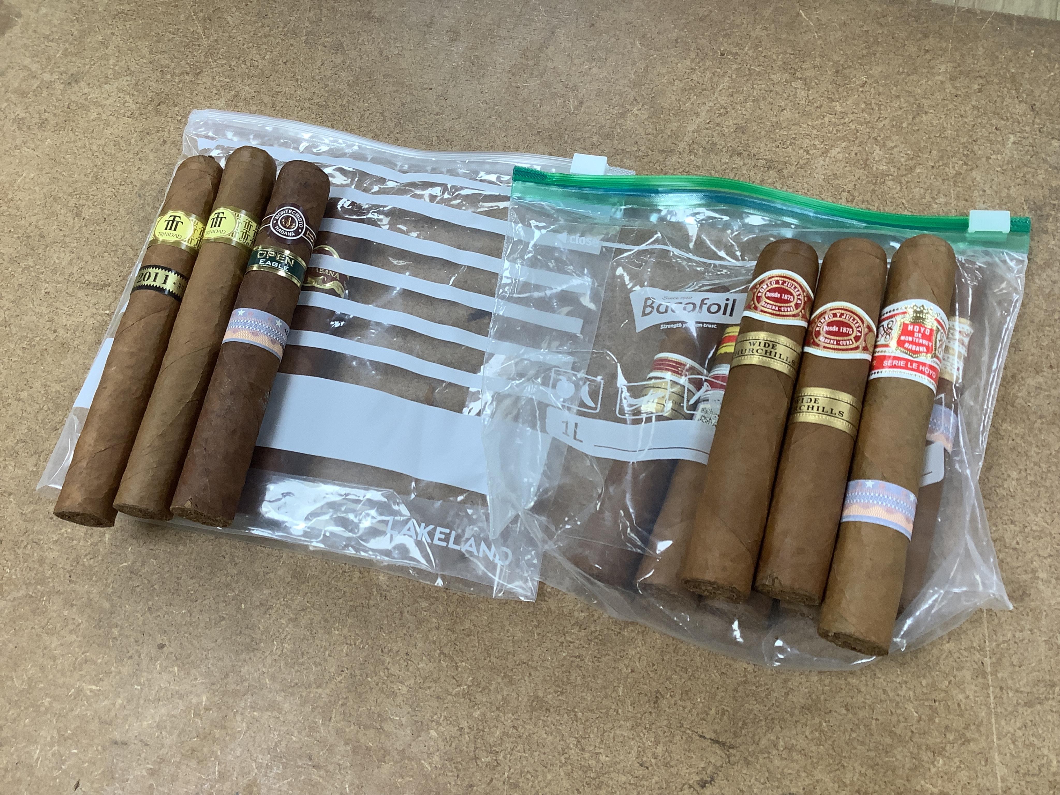 A collection of various Cuban cigars